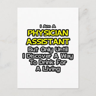 Carte Postale Médecin Assistant Plaisanterie .. Boire pour vivre