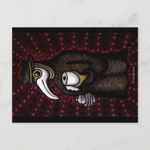 Carte Postale Médecin de la peste avec du papier toilette