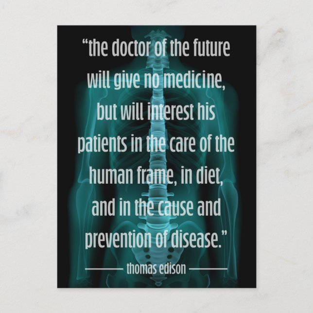 Carte Postale Médecin futuriste de la future chiropratique se so (Devant)