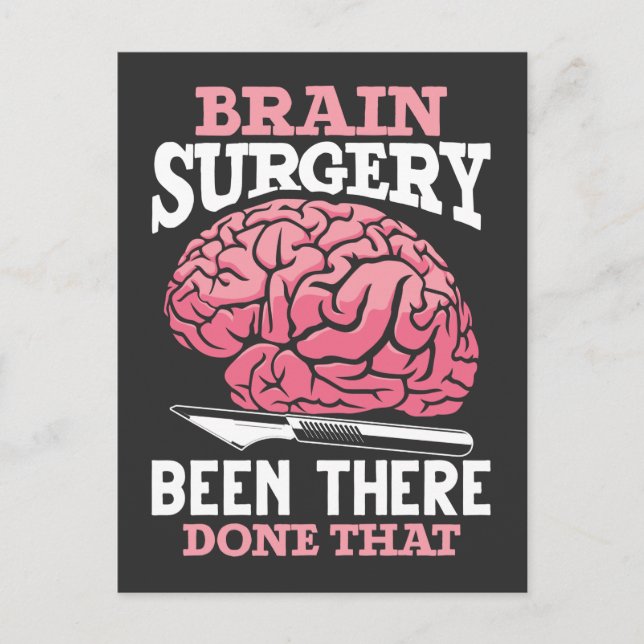 Carte Postale Médecin Hilarious Chirurgie Cerveau Dit (Devant)