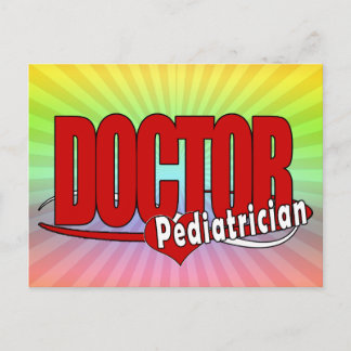 CARTE POSTALE MÉDECIN LOGO PÉDIATRICIEN