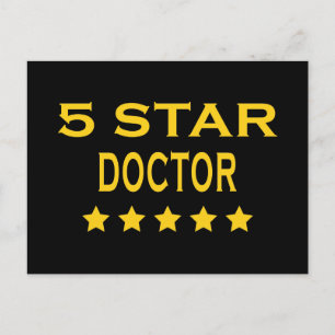Carte Postale Médecins Cool amusants : Docteur cinq étoiles