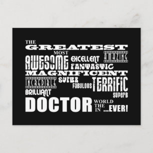 Carte Postale Médecins cool modernes amusants Meilleur Docteur M