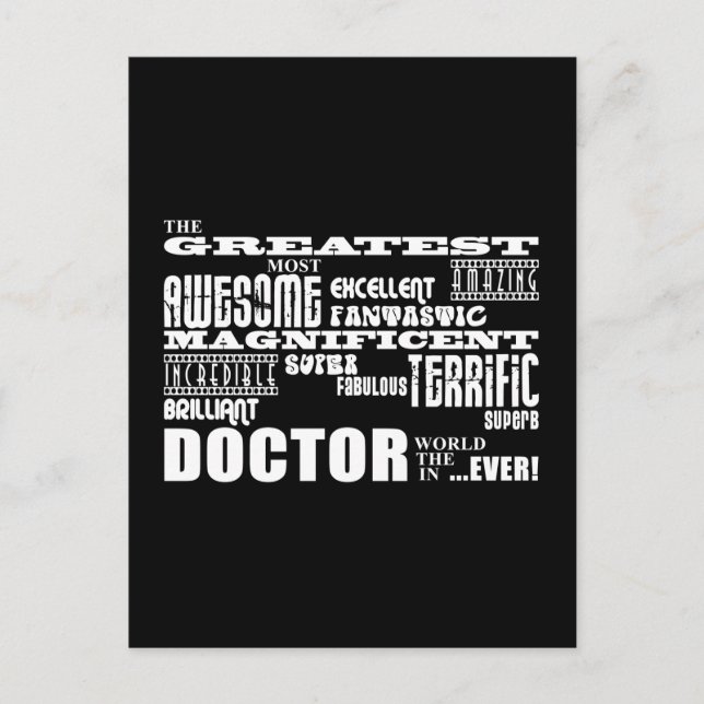 Carte Postale Médecins cool modernes amusants Meilleur Docteur M (Devant)