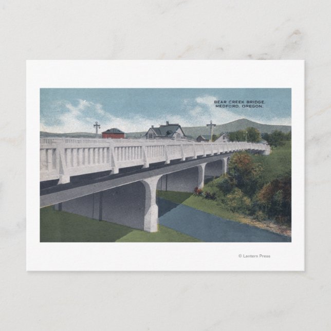 Carte Postale Medford (Oregon) - Vue du pont de Bear Creek (Devant)
