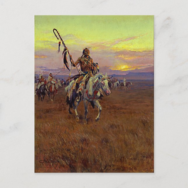 Carte Postale Medicine Man (1916) par Charles Marion Russell (Devant)