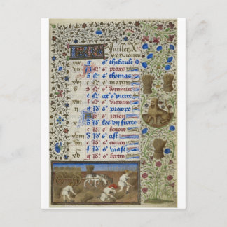 Carte Postale Medieval calendar : July