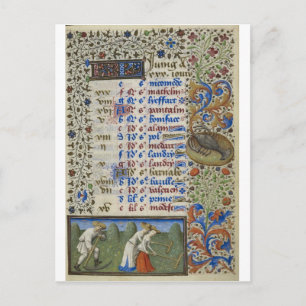 Carte Postale Medieval calendar: June