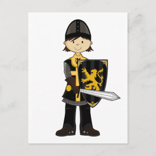 Carte postale médiévale Black Knight