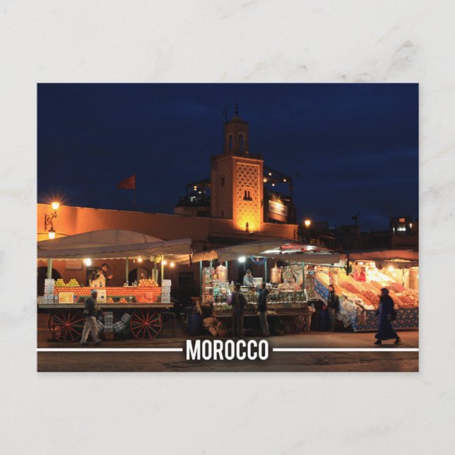 Carte Postale Médina de Marrakech - Souks de Marrakech, Maroc (Devant)