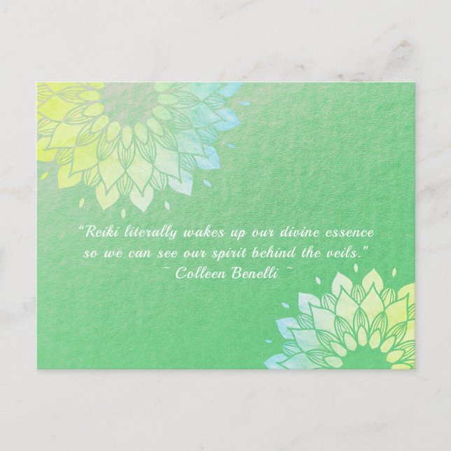 Carte Postale Méditation Yoga Instructeur Gold Foil Mandala Cita (Devant)