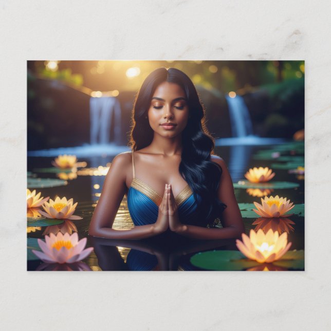 CARTE POSTALE MEDITATION - YOGA - WELLNESS - CARPE DIEM (Devant)