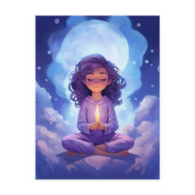Méditer Yoga Céleste Nuages Bleu Rose