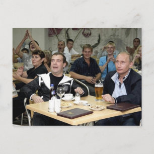 Carte Postale MEdvedev et Poutine