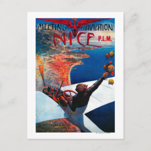 Carte Postale Meeting D'Aviation à Nice, France Poster
