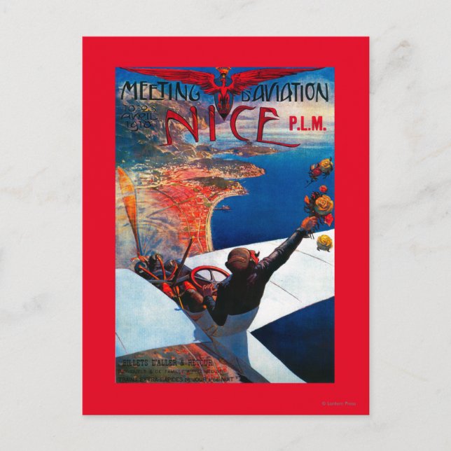 Carte Postale Meeting D'Aviation à Nice, France Poster (Devant)