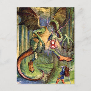 Carte Postale Méfiez-vous du Jabberwock, mon fils ! Les mâchoire