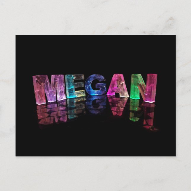 Carte Postale Megan nommée dans les lumières 3D (photographie) (Devant)