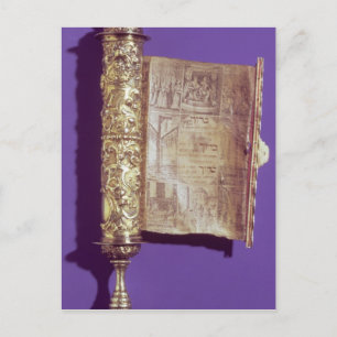 Carte Postale Megillah dans un coque d'argent, Vienne, vers 1715