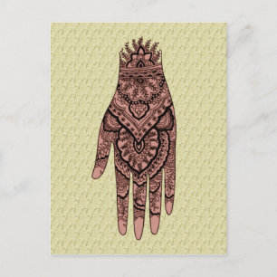 Carte postale Mehndi Tattoo Art Design