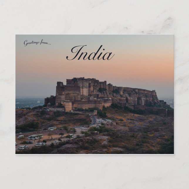 Carte Postale Mehrangarh Fort Jodhpur Rajasthan Inde (Devant)