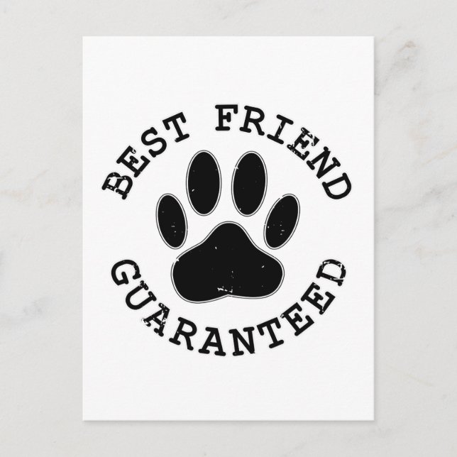 Carte Postale Meilleur Ami Garanti De Chien En Perte (Devant)
