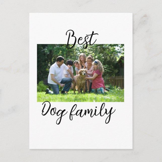 Carte Postale Meilleur chien famille maman papa animal ami anima (Devant)