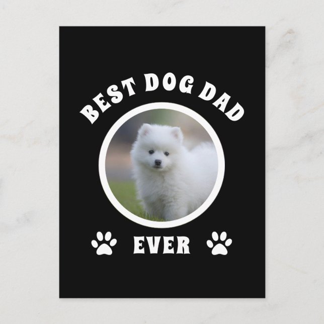 Carte Postale Meilleur Chien Papa Jamais Personnalisé Photo Pers (Devant)