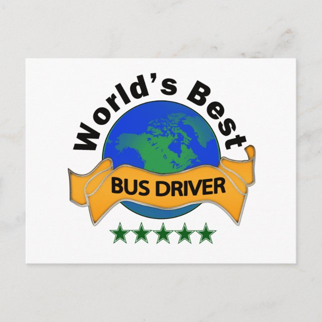 Carte Postale Meilleur conducteur de bus au monde (Devant)