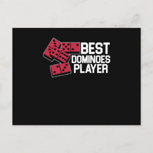 Carte Postale Meilleur Dominos Joueur Tiles Puzzler Jeu Cadeau