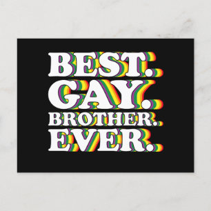 Carte Postale Meilleur Frère gay Jamais Famille LGBTQ Pride Arc