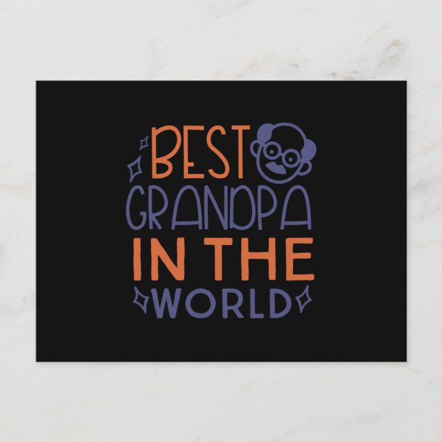 Carte Postale Meilleur grand-père au monde (Devant)