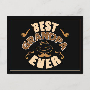 Carte Postale Meilleur grand-père jamais - Illustration Casquett