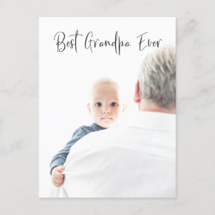 Carte Postale Meilleur Grand-Père Jamais Photo Personnalisée Scr