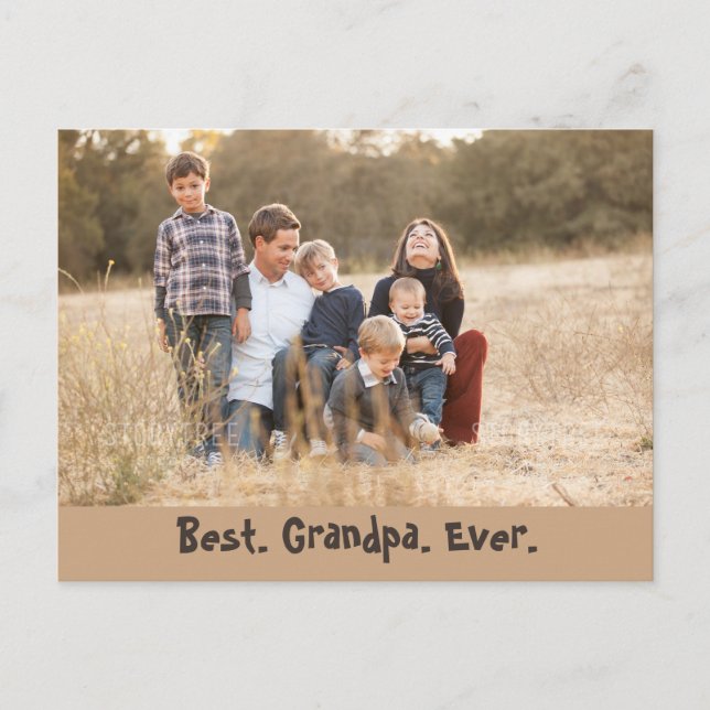 Carte Postale Meilleur Grand-Père Photo (Devant)