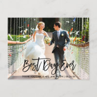 Meilleur jour jamais Écriture Brossée Mariage Merc