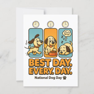 Carte Postale Meilleur Jour Tous Les Jours - Drôle Chien Comic C