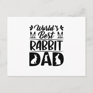 Carte Postale Meilleur lapin papa-fille-maman-drôle du monde