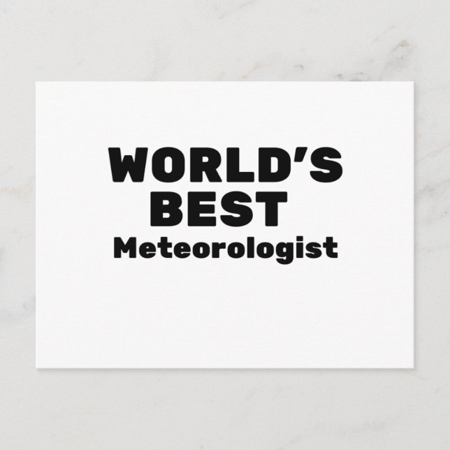 Carte Postale Meilleur météorologue du monde (Devant)