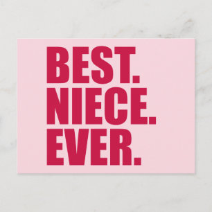 Carte Postale Meilleur. Nièce. Jamais. (rose)