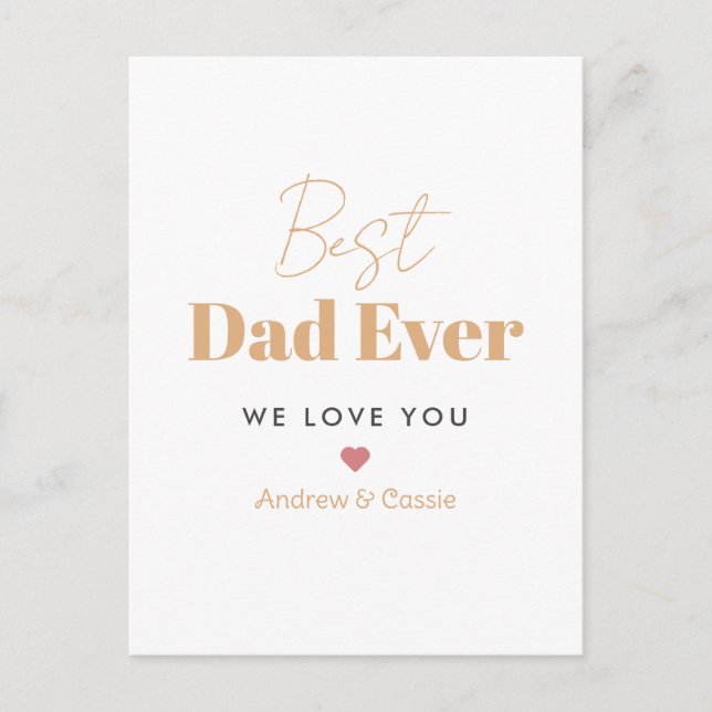 Carte Postale Meilleur papa (Devant)