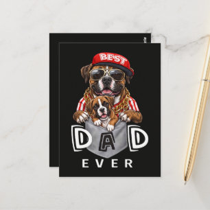 Carte Postale Meilleur Papa Boxer Ever