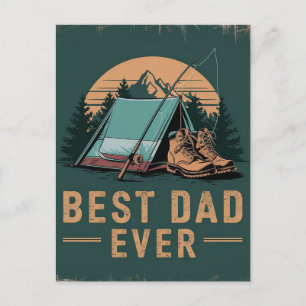 Carte Postale Meilleur Papa Jamais Conception Camping