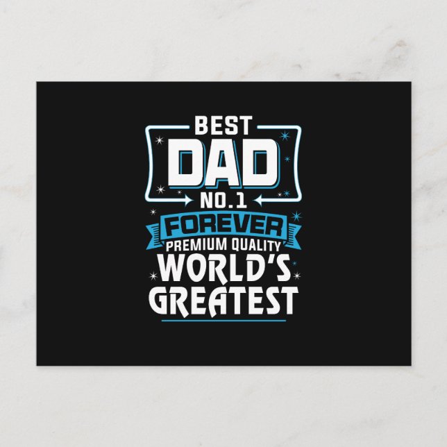 Carte Postale Meilleur papa père du monde n°1 (Devant)