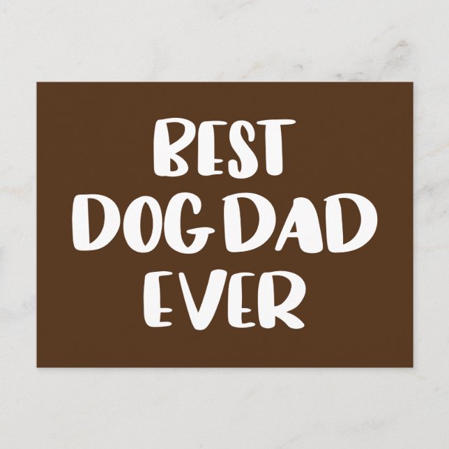 Carte Postale Meilleur père de chien jamais (Devant)