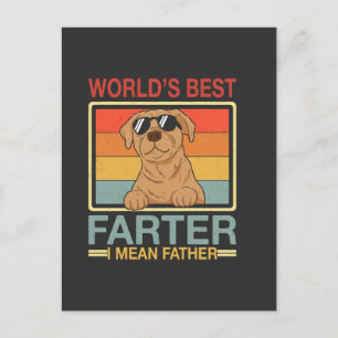 Carte Postale Meilleur Pétomane Du Monde Je Veux Dire Papa Drôle