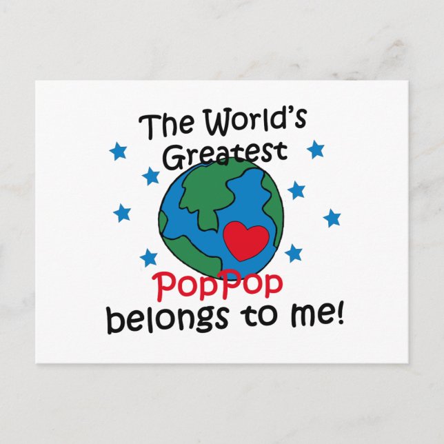 Carte Postale Meilleur PopPop m'appartient (Devant)