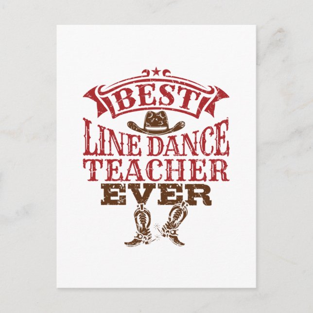 Carte Postale Meilleur professeur de danse en ligne de tous les  (Devant)