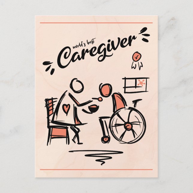 Carte Postale Meilleur professionnel et personne en fauteuil rou (Devant)