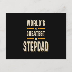 Carte Postale Meilleur Step-Papa du monde Drôle Stepfather Cadea